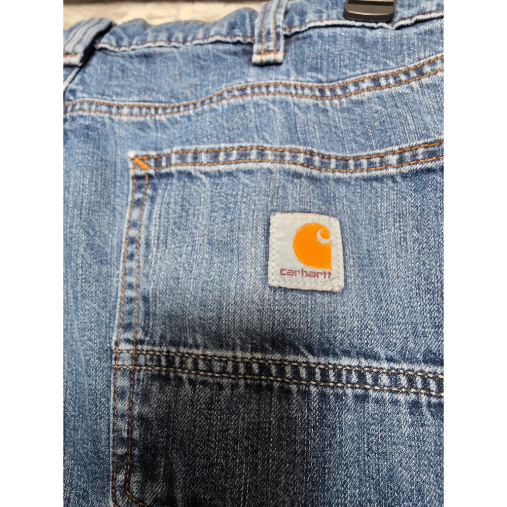 Carhartt Relaxed Fit Jeans Mens 36x32 Blue Denim Workwear Carpenter Work Pants - Picture 6 of 9